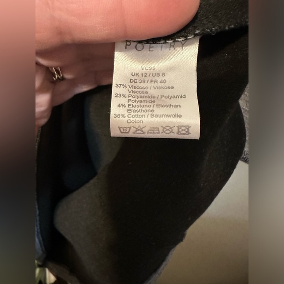 Poetry V Neck Knit Dress Size 8‎ In Gray - Picture 4 of 6